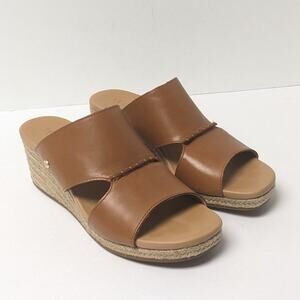 UGG Eirene Wedge Sandals, Brown Leather, Women's 9.5 M